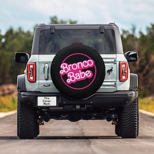 Bronco Babe Ford Bronco Spare Tire Cover, PVC Wheel Cover, Soft Tyre Cover, UV Protection Spare Cover, Custom Bronco Tire Cover, All Size
