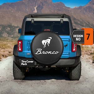 Ford Bronco Spare Tire Cover, PVC Wheel Cover, Soft Tyre Cover, UV Protection Spare Cover, Custom Bronco Tire Cover, All Size - 7th Style