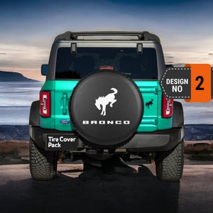 Ford Bronco Spare Tire Cover, PVC Wheel Cover, Soft Tyre Cover, UV Protection Spare Cover, Custom Bronco Tire Cover, All Size - 2nd Style