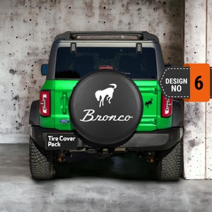 Ford Bronco Spare Tire Cover, PVC Wheel Cover, Soft Tyre Cover, UV Protection Spare Cover, Custom Bronco Tire Cover, All Size - 6th Style