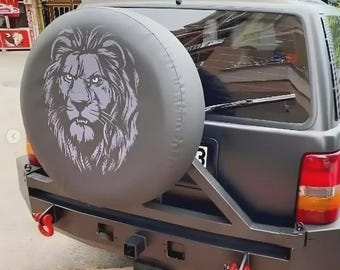 Lion Design Spare Tire Cover: UV Protection PVC Leather, All Size