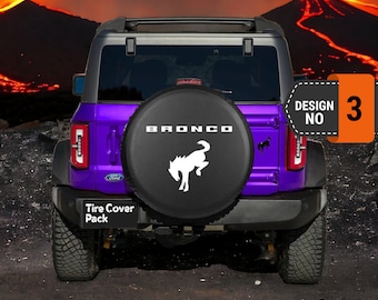 Ford Bronco Spare Tire Cover, PVC Wheel Cover, Soft Tyre Cover, UV Protection Spare Cover, Custom Bronco Tire Cover, All Size - 3rd Style