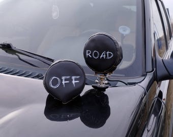 Off Road Light Cover: Faux Leather LED Lamp Protector (Set/2pc)