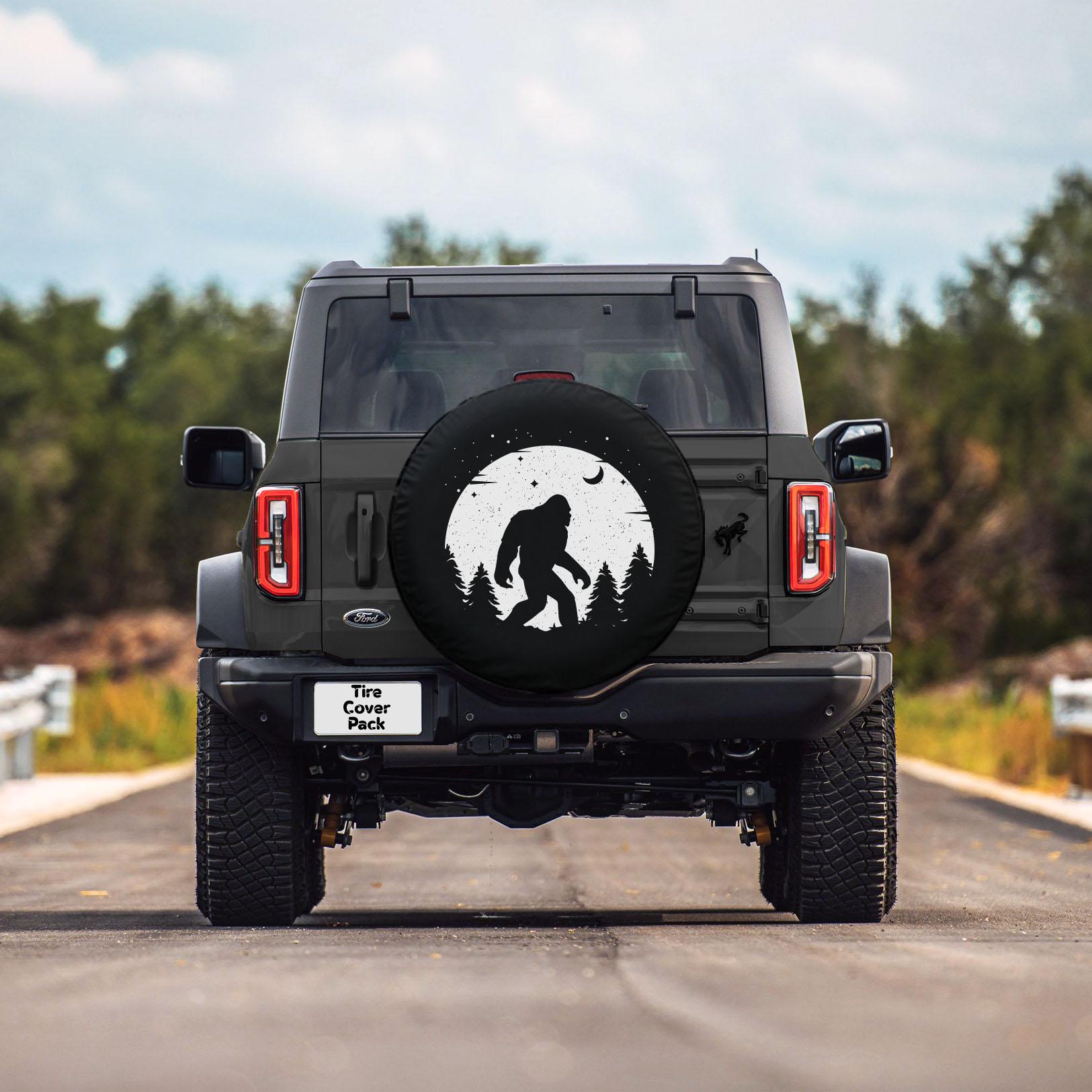 Sasquatch, Bigfoot Spare Tire Cover, PVC Wheel Cover, Soft Tyre Cover, UV Protection Spare Cover, Custom Bronco Tire Cover