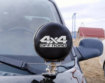 4x4 Off Road Light Cover: Faux Leather LED Lamp Protector