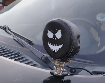 Scary Smile Off Road Light Cover: Faux Leather LED Lamp Protector