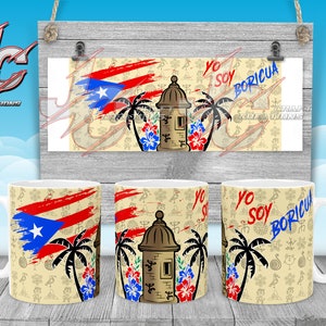 Mug 11oz Puerto Rico Palmas Boricua Desings download. 2 png file.
