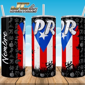 Skinny Tumbler 15oz, 20oz, Mug 11oz Puerto Rico Flag Retro Desings download. File 3 PNG.