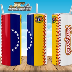 Tumbler Skinny 20oz Venezuela Flag Baseball Desings download, 2 PNG File.