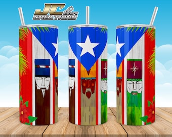Reyes Magos Tumbler 20oz, Boricua Tumbler, Puerto Rico Tumbler, Design for Download. 1 PNG.