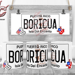 Mug 11oz Puerto Rico License Plate Boricua Desings download.