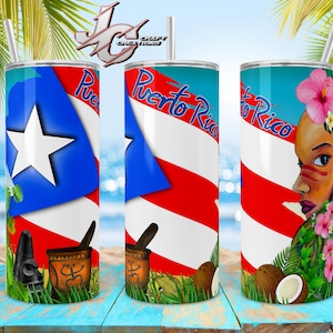 PR Tumbler Wrap 15oz, 20oz, Puerto Rico, Taino, Boricua Desings download only. 2 PNG File.
