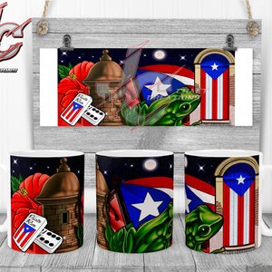 Mug 11oz Puerto Rico Boricua Designs download.
