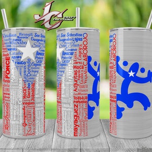 Tumbler Skinny 15oz, 20oz Puerto Rico Flag Photo Desings download. 6 PNGs.