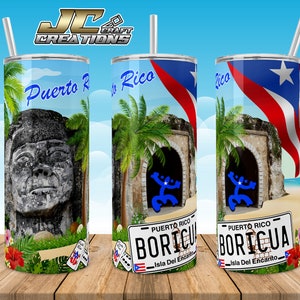 Tumbler Skinny 20oz Puerto Rico, Boricua, Isabela PR Desings download. File 2 PNG.