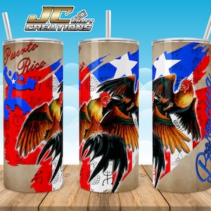 Tumbler 15oz, 20oz, Gallos 2, Boricua, PR Digital Design Download.