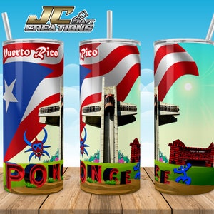 Tumbler Skinny 15oz, 20oz Puerto Rico, Ponce, Boricua Desings download. 2 PNG File.