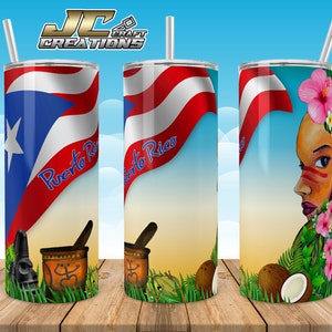 PR Tumbler Wrap 15oz, 20oz, Puerto Rico, Taino, Boricua Designs download only. 4 PNG File.