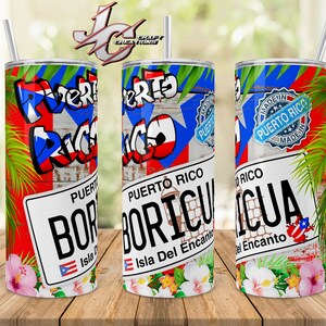 Tumbler Skinny 15oz, 20oz Puerto Rico, Boricua Desings downloaden. 4 PNG's.