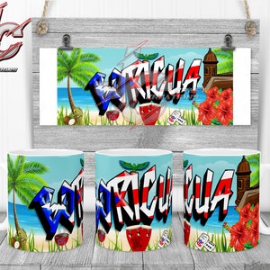 Mug 11oz PR Boricua Desings download.