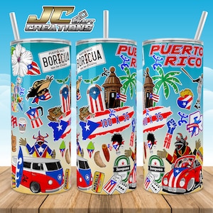 Tumbler Skinny 15oz, 20oz Puerto Rico, Boricua sticker New Designs download. 2 PNG.