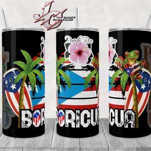 Tumbler Skinny 15oz, 20oz Puerto Rico, Boricua, Desings download.