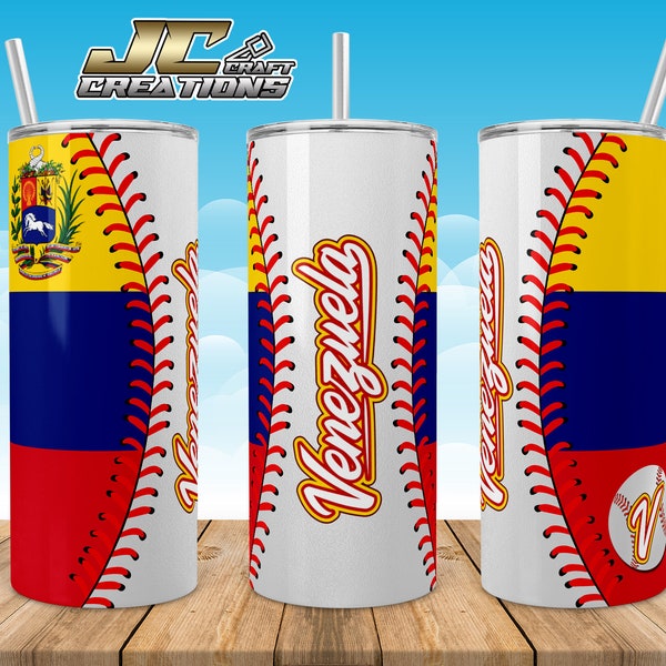 Tumbler Skinny 20oz Venezuela Flag Baseball Desings download, 2 PNG File.