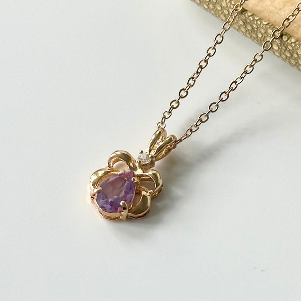 Stunning Garnet Amethyst Topaz 18ct Gold Plated Pendant Necklace, Gold Minimal Pendant , Women's Jewellery, Festive Present, Gift For Her