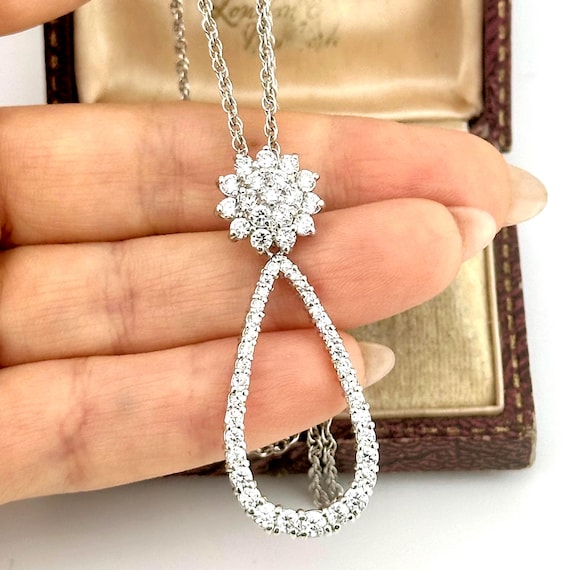 Vintage JBK Camrose & Kross Crystal Teardrop Necklace, 1980s