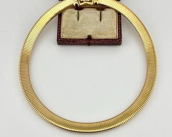 ヴィンテージ モネ ゴールド チューブラー スネークチェーン