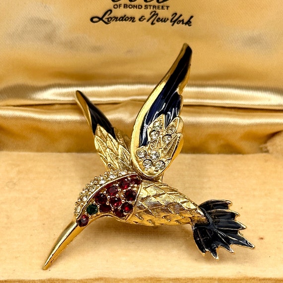 Vintage Hummingbird Brooch, Vintage Designer Sphi… - image 9