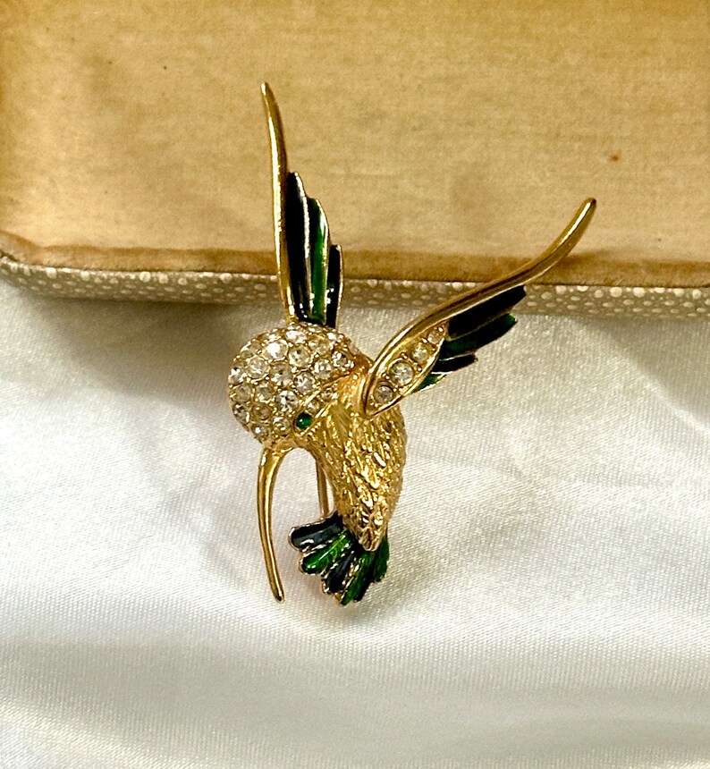 Vintage Hummingbird Brooch, Vintage 1980s Brooch, Animal Pin Brooch ...