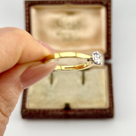 Solid 18ct Gold Solitaire Engagement Ring, Vintag… - image 11