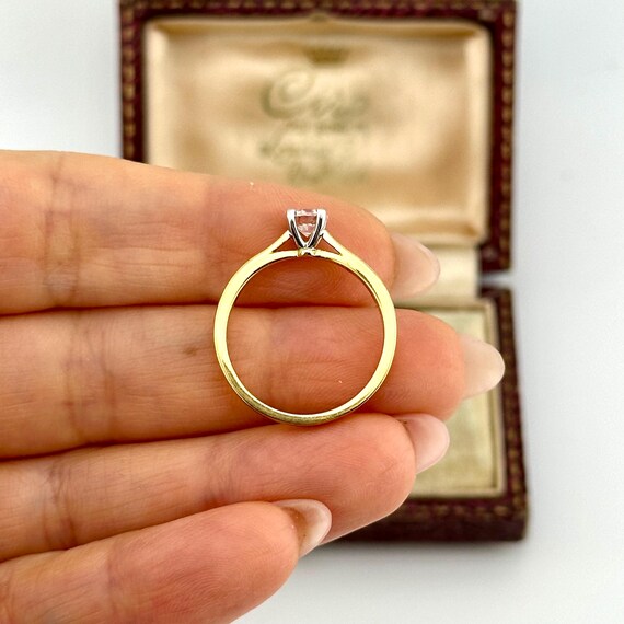 Solid 18ct Gold Solitaire Engagement Ring, Vintag… - image 5