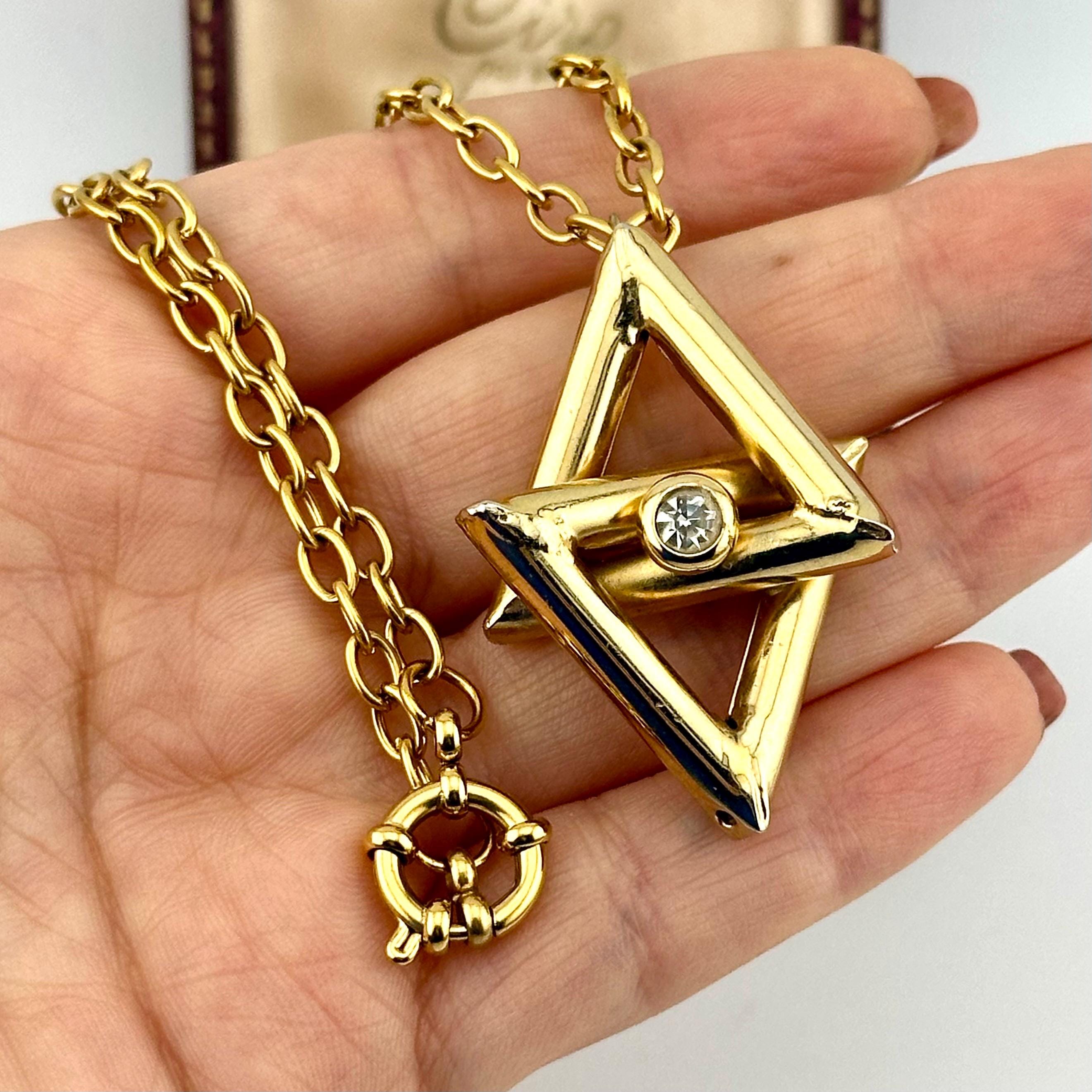 80s Vintage W Germany monotone × gold color design necklace