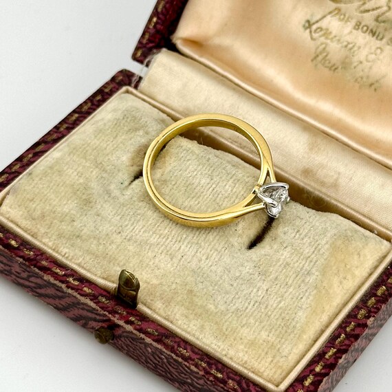 Solid 18ct Gold Solitaire Engagement Ring, Vintag… - image 9