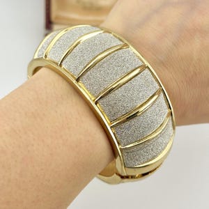 Vintage 80er Jahre Armreif, Gold Vintage Armreif, Statement Vintage Armreif, Vintage Goldschmuck, Chunky Gold Armband, Vintage Sammlerstück