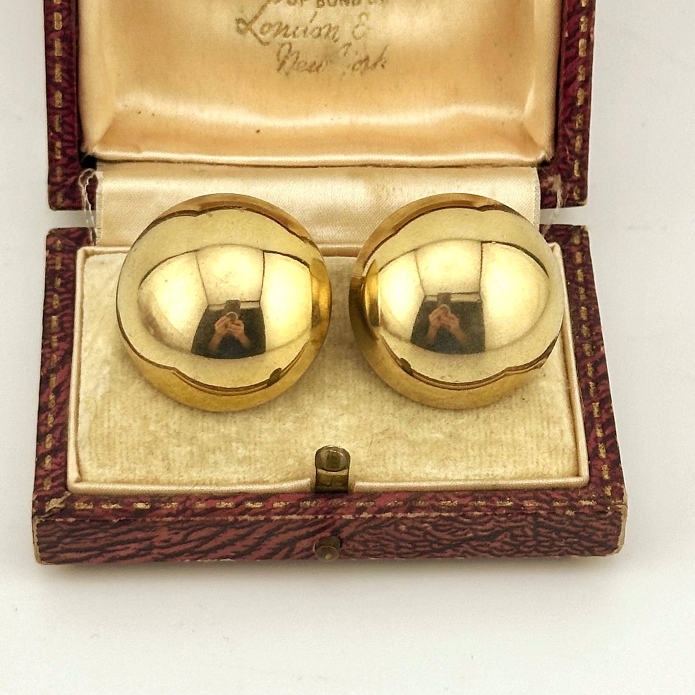 ◆VINTAGE HOLLYWOOD◆ Color Clip Earrings VH239OEA006B Mid Century Clip on Earrings Glamour Regency Old Hollywood
