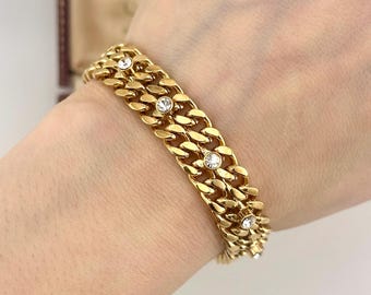 3 つのチェーン、T バー クラスプ カーブ リンク、テクスチャ リンクで