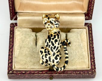 ヴィンテージ ヒョウ柄 ブローチピン - Etsy 日本