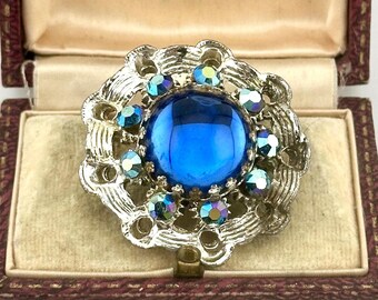 Estilo Retro Inspirada En Cristal Austríaco Star Broche En Plata Antiguo Tono – 50 Mm D