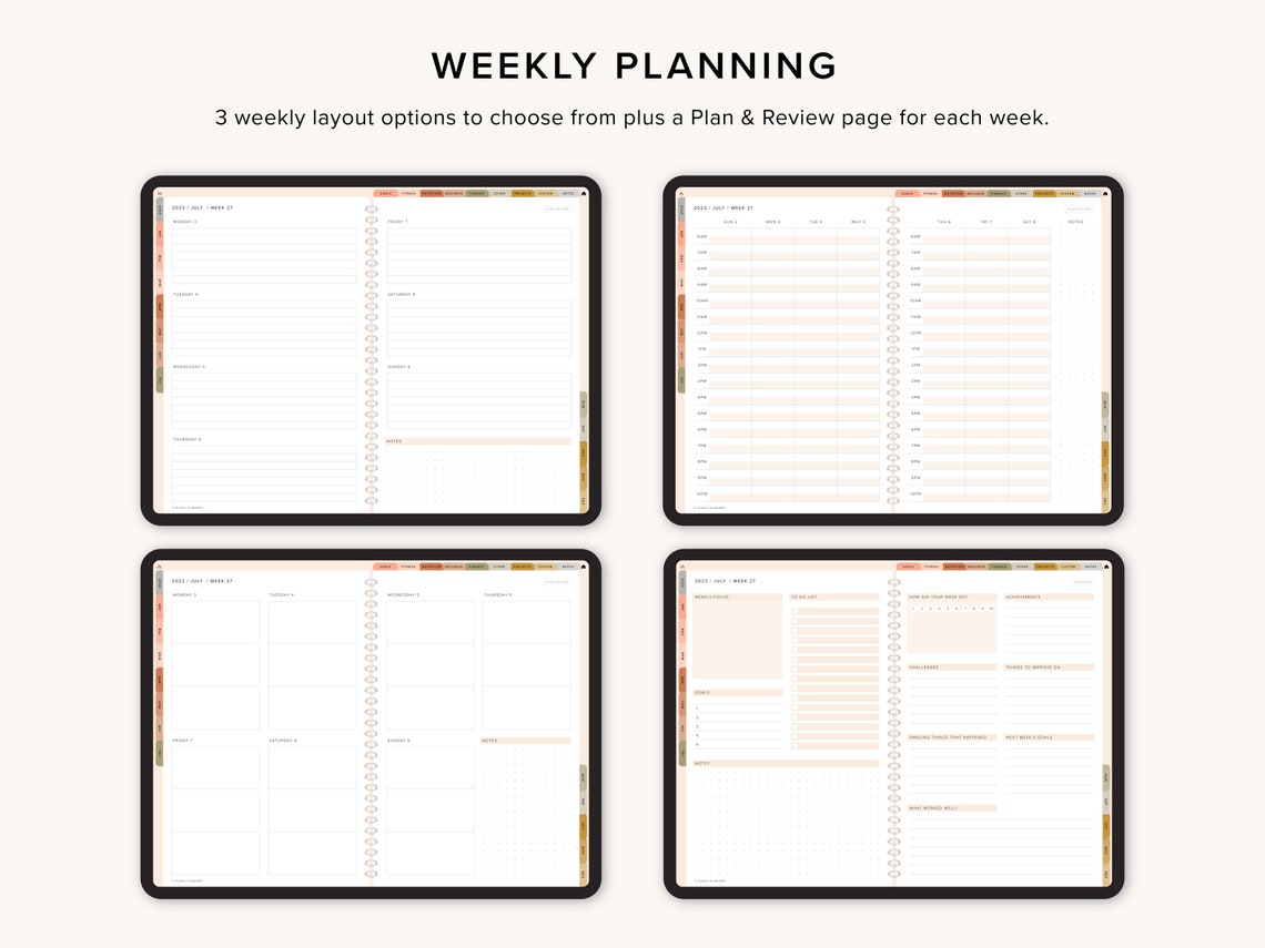 Digital Planner 2023 Goodnotes Planner Ipad Planner Boho Etsy Australia