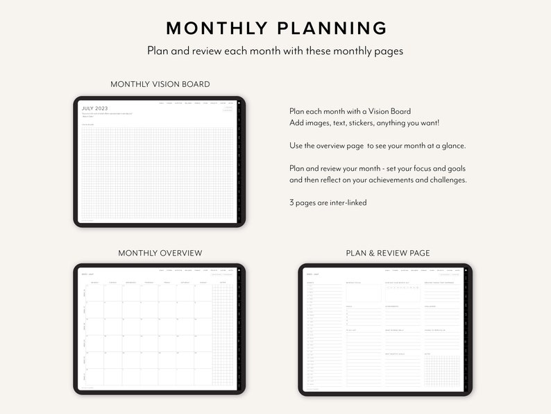 Goodnotes Planner 2023 and 2024 Digital Planner Ipad Etsy