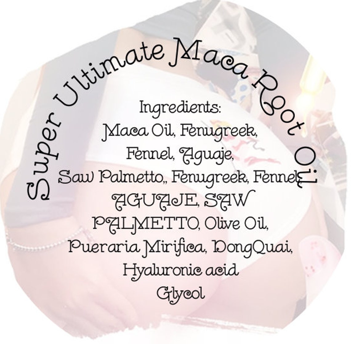Super Ultimate Maca Oil With Fenugreek Fennel Aguaje Saw Etsy UK