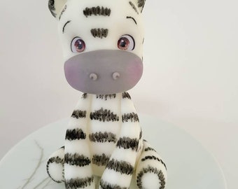 Zebra Figuren aus Fondant Safari Tortendeko Geburtstag Taufe