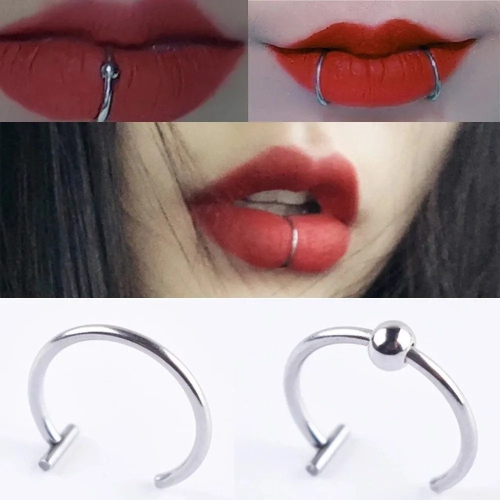 Sanfenly Fake Nose Ring Stud, Fake Septum Fake Nose Ring for Women Men, Nose  Cuff Non Piercing, Faux Clip on Nose Rings - Yahoo Shopping