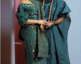 Aso oke outfit, Ofi outfits for couple, African men clothing, African women, African men wears, African fashion, African attire