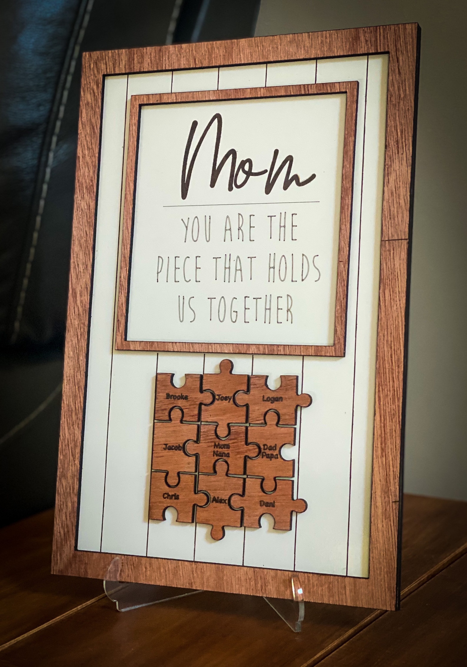 Mothers Day Puzzle Frame Unique Mothers Day Gift Mom Holds Etsy
