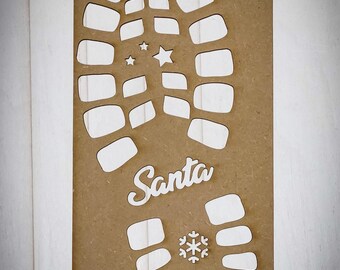 Santa Boot Stencil, Santa Foot Prints Stencil, Santa Boot Stencil, Christmas Stencils, DIY Christmas Decorations