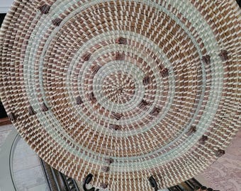 Large Charleston Rice Fanner Basket with pine butts design